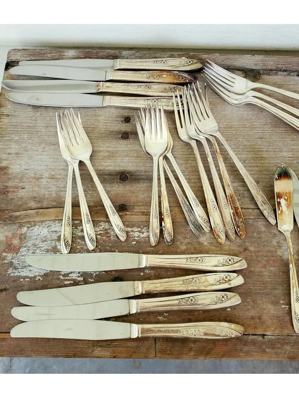 Lady Fair, Rogers silverplate, flatware set for 6, Silverware 40 pcs